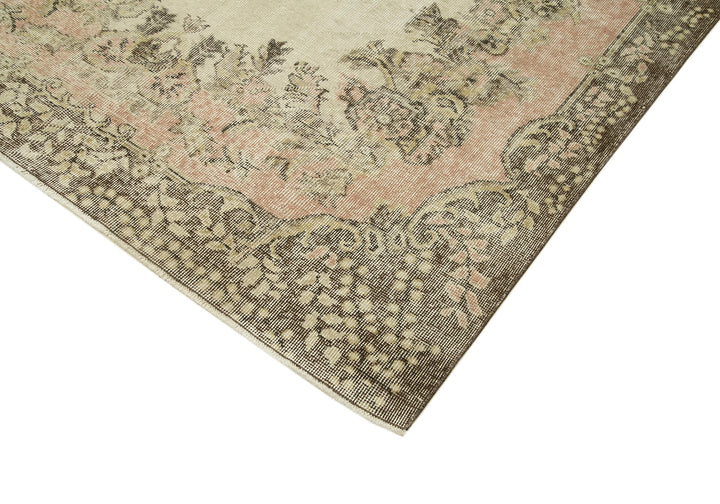 6x10 Beige Turkish Vintage Area Rug - 38999