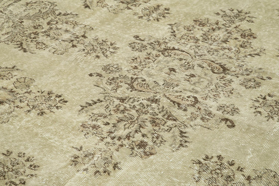7x10 Beige Turkish Vintage Area Rug - 39001