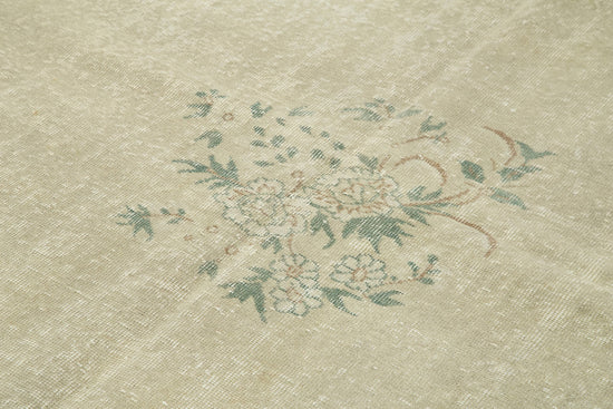 7x10 Beige Turkish Vintage Area Rug - 39004