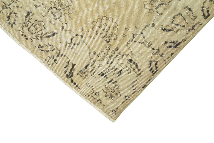 6x10 Beige Turkish Vintage Area Rug - 39011