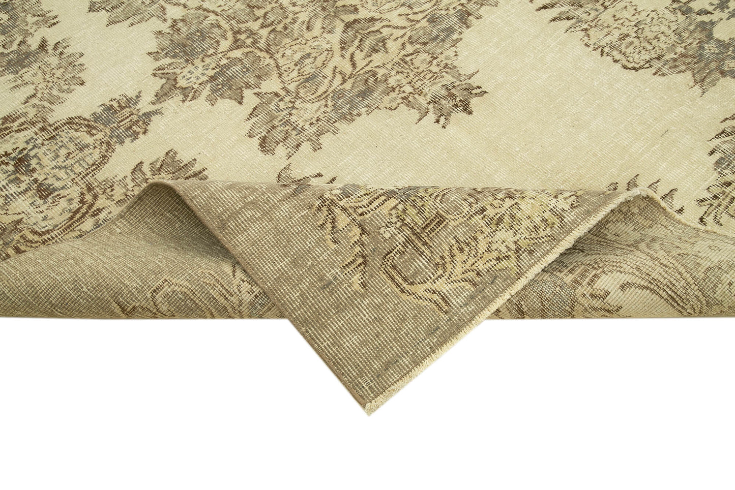 6x8 Beige Turkish Vintage Area Rug - 39014