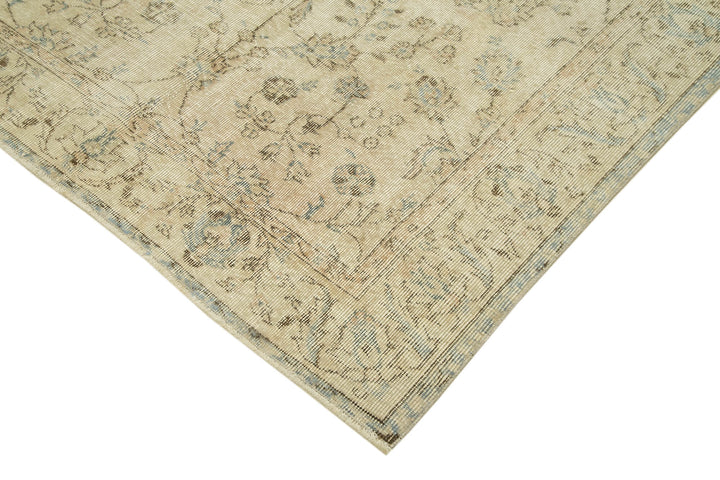 5x8 Beige Turkish Vintage Area Rug - 39016