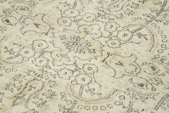 5x8 Beige Turkish Vintage Area Rug - 39022