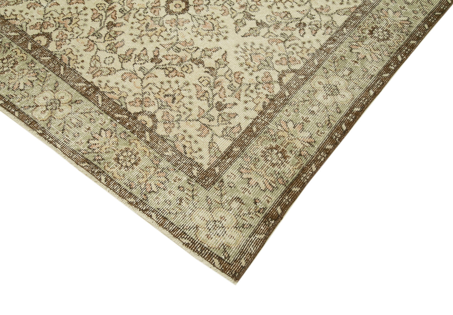 6x10 Beige Turkish Vintage Area Rug - 39031