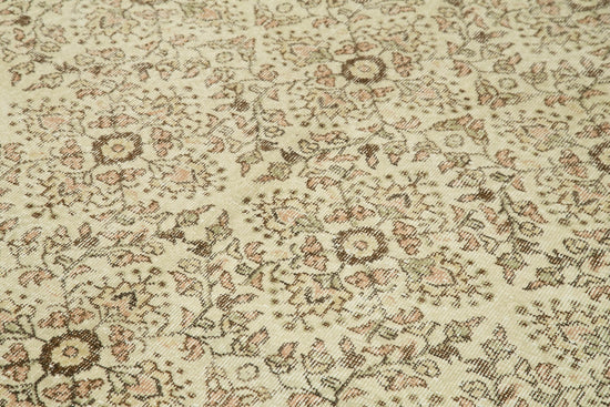 6x10 Beige Turkish Vintage Area Rug - 39031