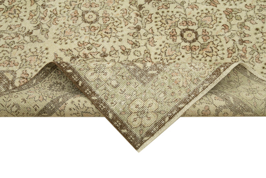 6x10 Beige Turkish Vintage Area Rug - 39031