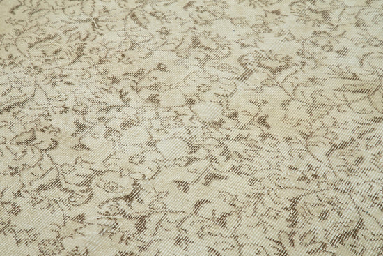 5x9 Beige Turkish Vintage Area Rug - 39033