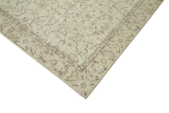 5x9 Beige Turkish Vintage Area Rug - 39035