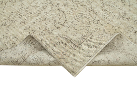5x9 Beige Turkish Vintage Area Rug - 39035