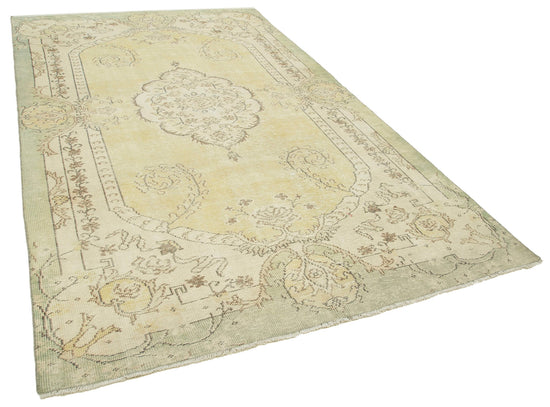6x10 Beige Turkish Vintage Area Rug - 39043