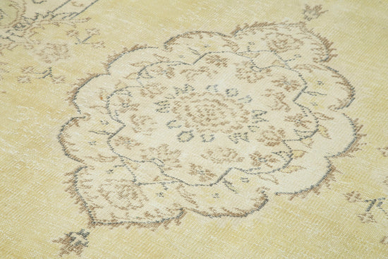 6x10 Beige Turkish Vintage Area Rug - 39043