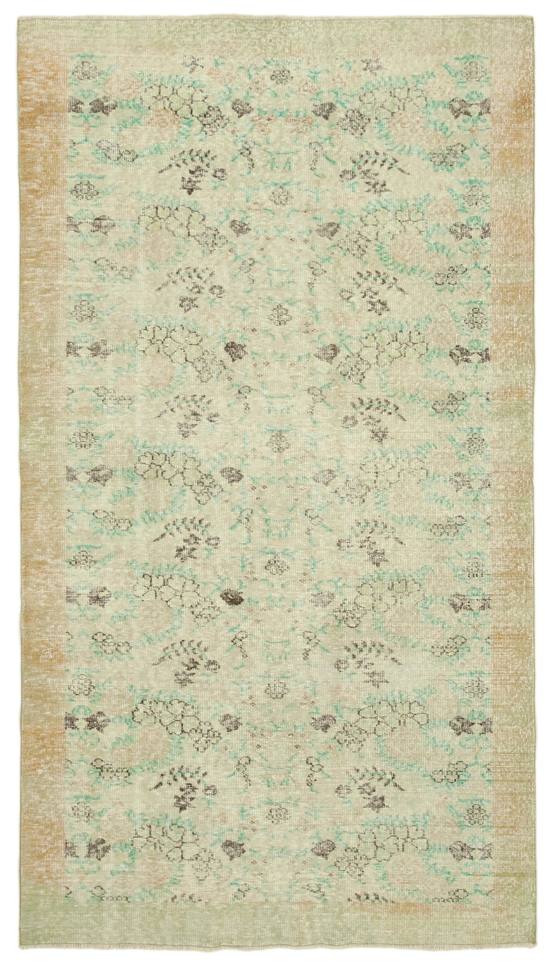 6x11 Beige Turkish Vintage Area Rug - 39051