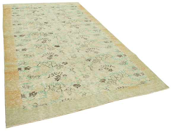 6x11 Beige Turkish Vintage Area Rug - 39051