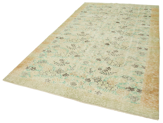 6x11 Beige Turkish Vintage Area Rug - 39051