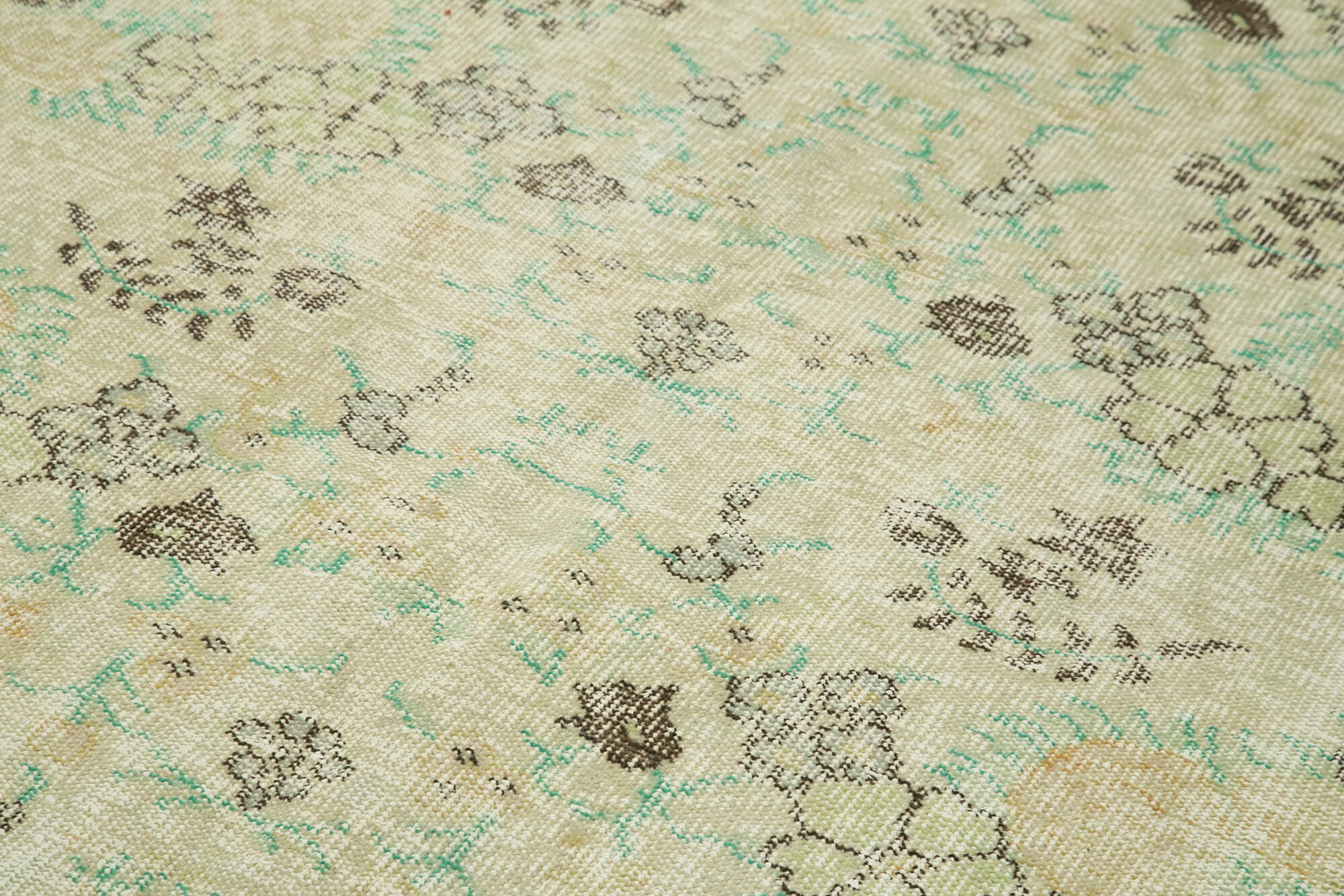 6x11 Beige Turkish Vintage Area Rug - 39051