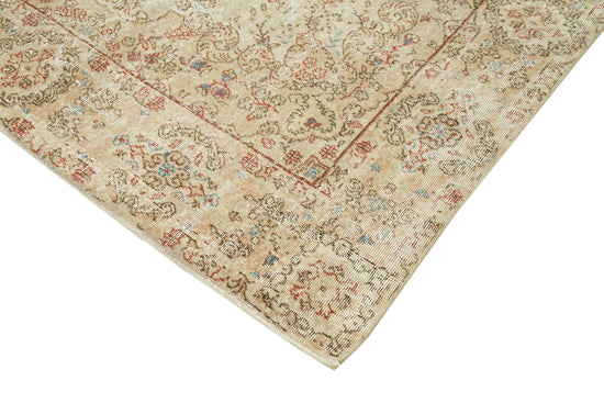6x10 Beige Turkish Vintage Area Rug - 39062