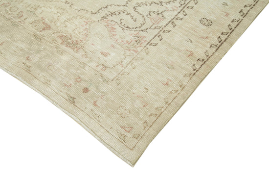 6x10 Beige Turkish Vintage Area Rug - 39063