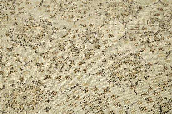 6x10 Beige Turkish Vintage Area Rug - 39066