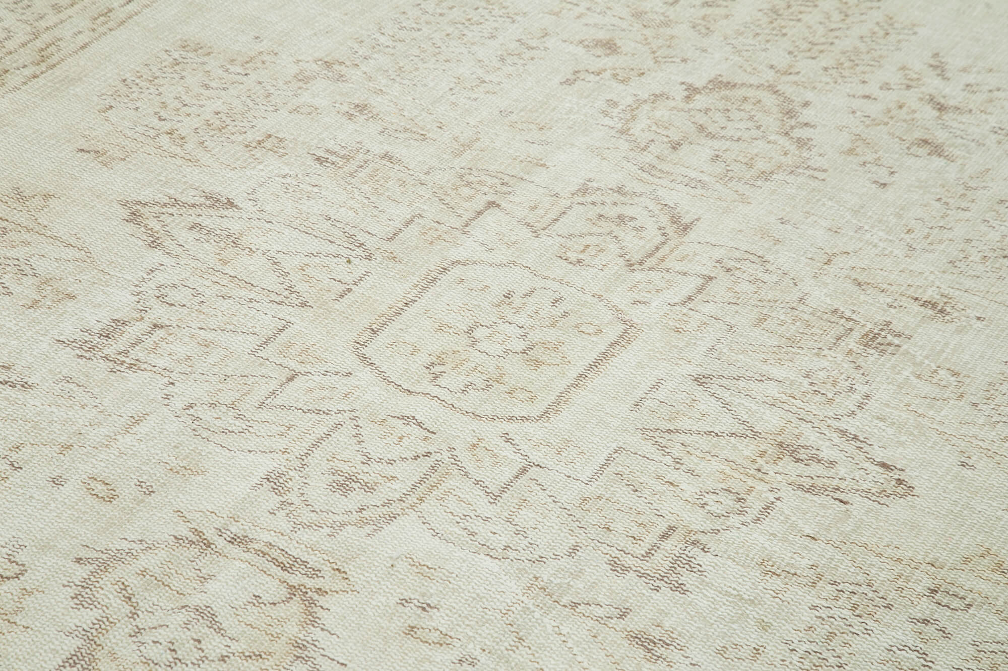 6x10 Beige Turkish Vintage Area Rug - 39067