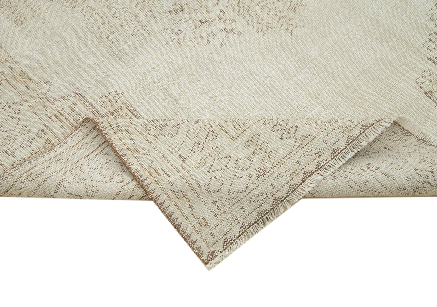6x10 Beige Turkish Vintage Area Rug - 39067