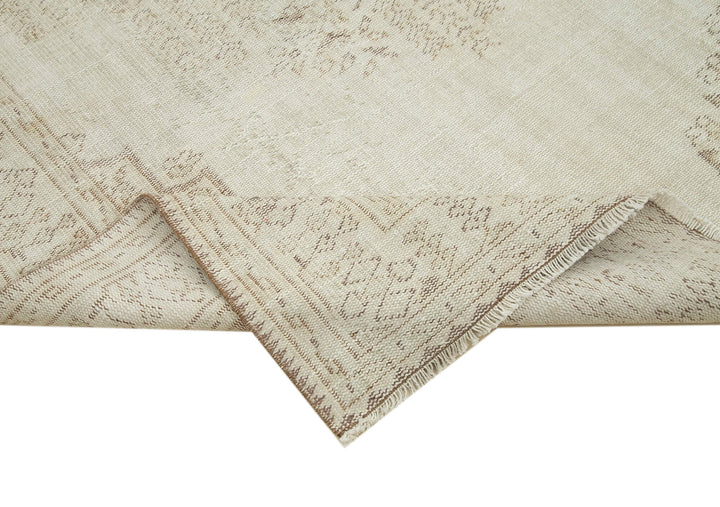 6x10 Beige Turkish Vintage Area Rug - 39067