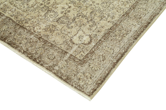 7x10 Beige Turkish Vintage Area Rug - 39071