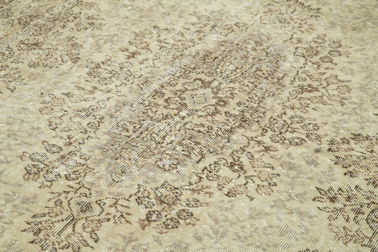 7x10 Beige Turkish Vintage Area Rug - 39071