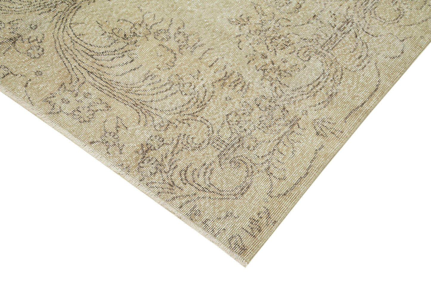 6x10 Beige Turkish Vintage Area Rug - 39075
