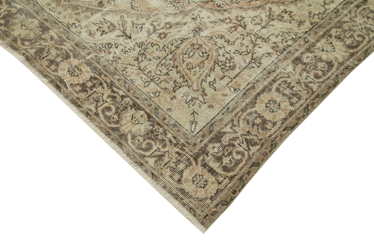 6x10 Beige Turkish Vintage Area Rug - 39076