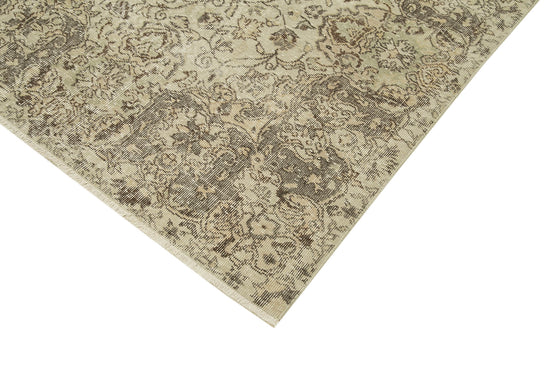 7x10 Beige Turkish Vintage Area Rug - 39077
