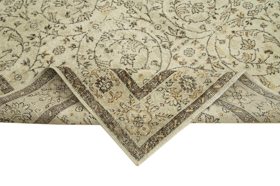 6x10 Beige Turkish Vintage Area Rug - 39080