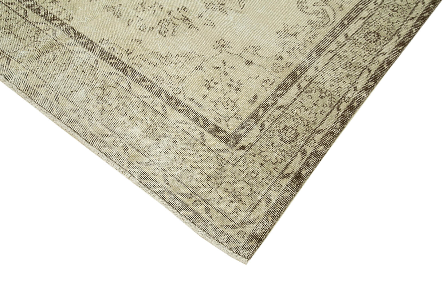 6x10 Beige Turkish Vintage Area Rug - 39081