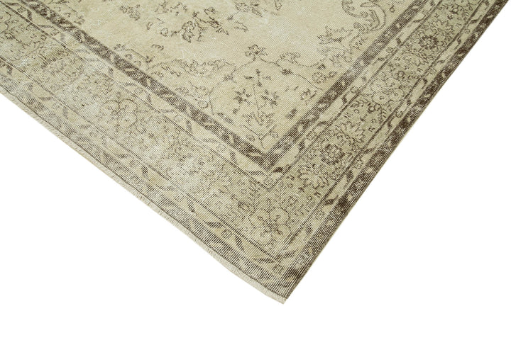 6x10 Beige Turkish Vintage Area Rug - 39081