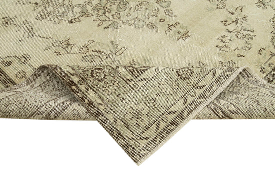 6x10 Beige Turkish Vintage Area Rug - 39081