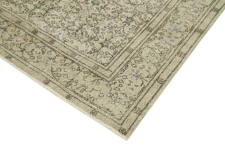 6x10 Beige Turkish Vintage Area Rug - 39090
