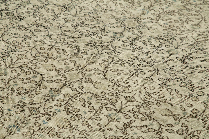 6x10 Beige Turkish Vintage Area Rug - 39090
