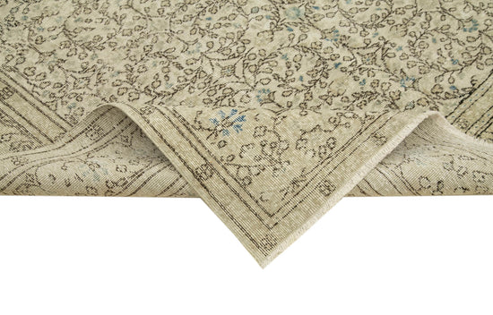 6x10 Beige Turkish Vintage Area Rug - 39090