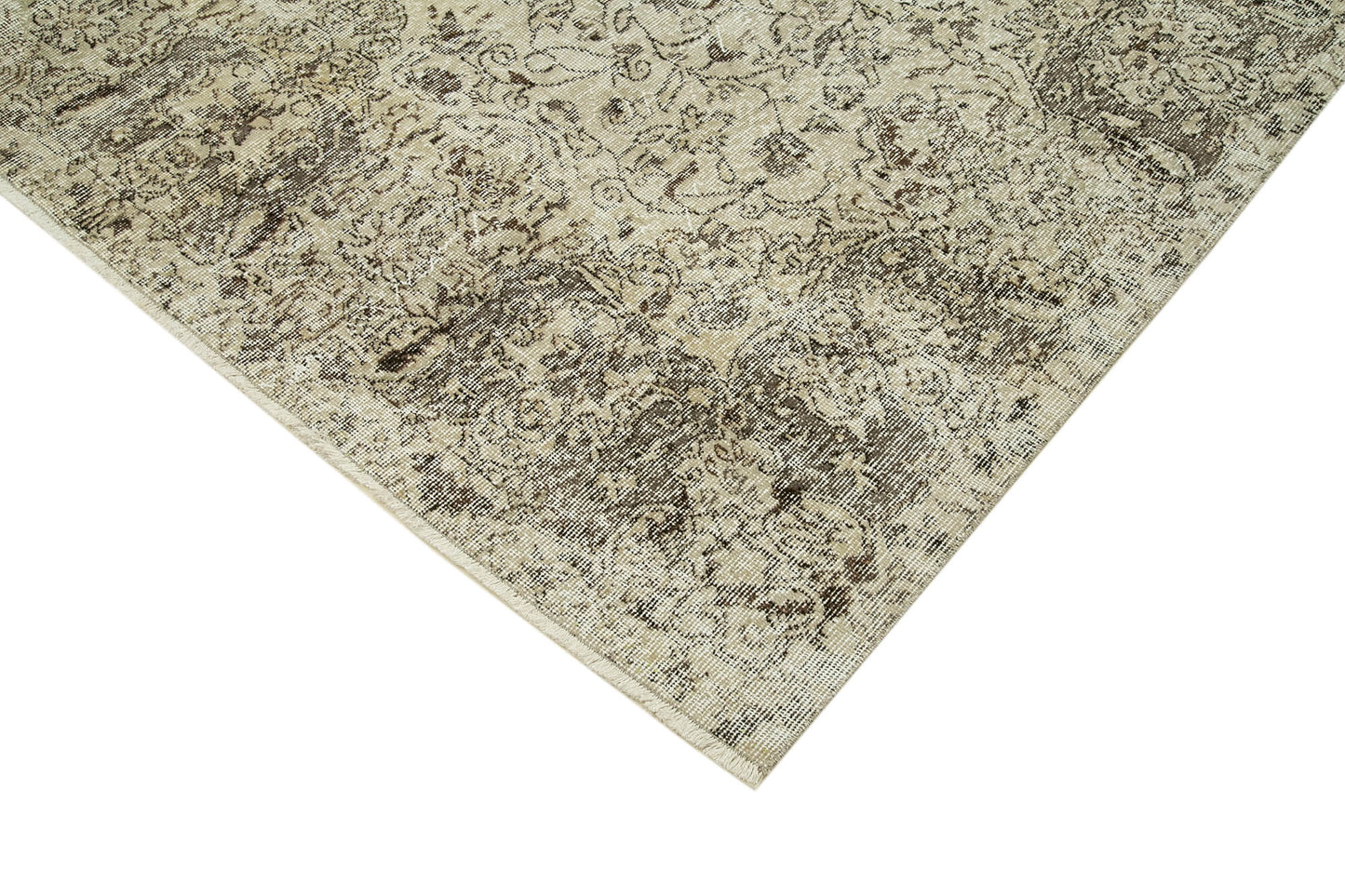 6x10 Beige Turkish Vintage Area Rug - 39096