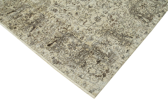6x10 Beige Turkish Vintage Area Rug - 39096