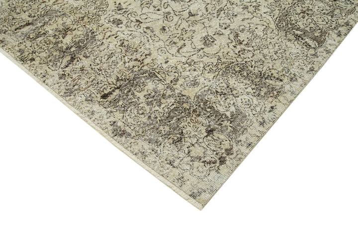 6x10 Beige Turkish Vintage Area Rug - 39096