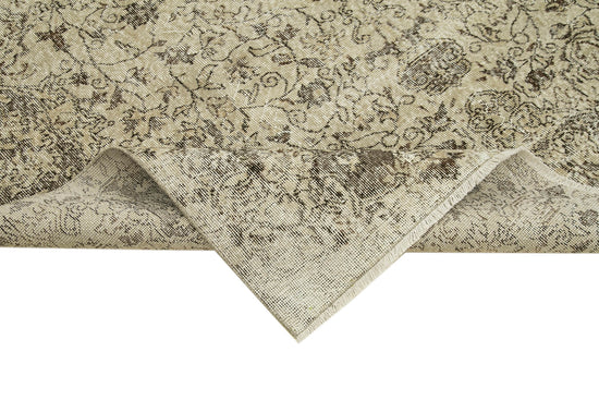6x10 Beige Turkish Vintage Area Rug - 39096