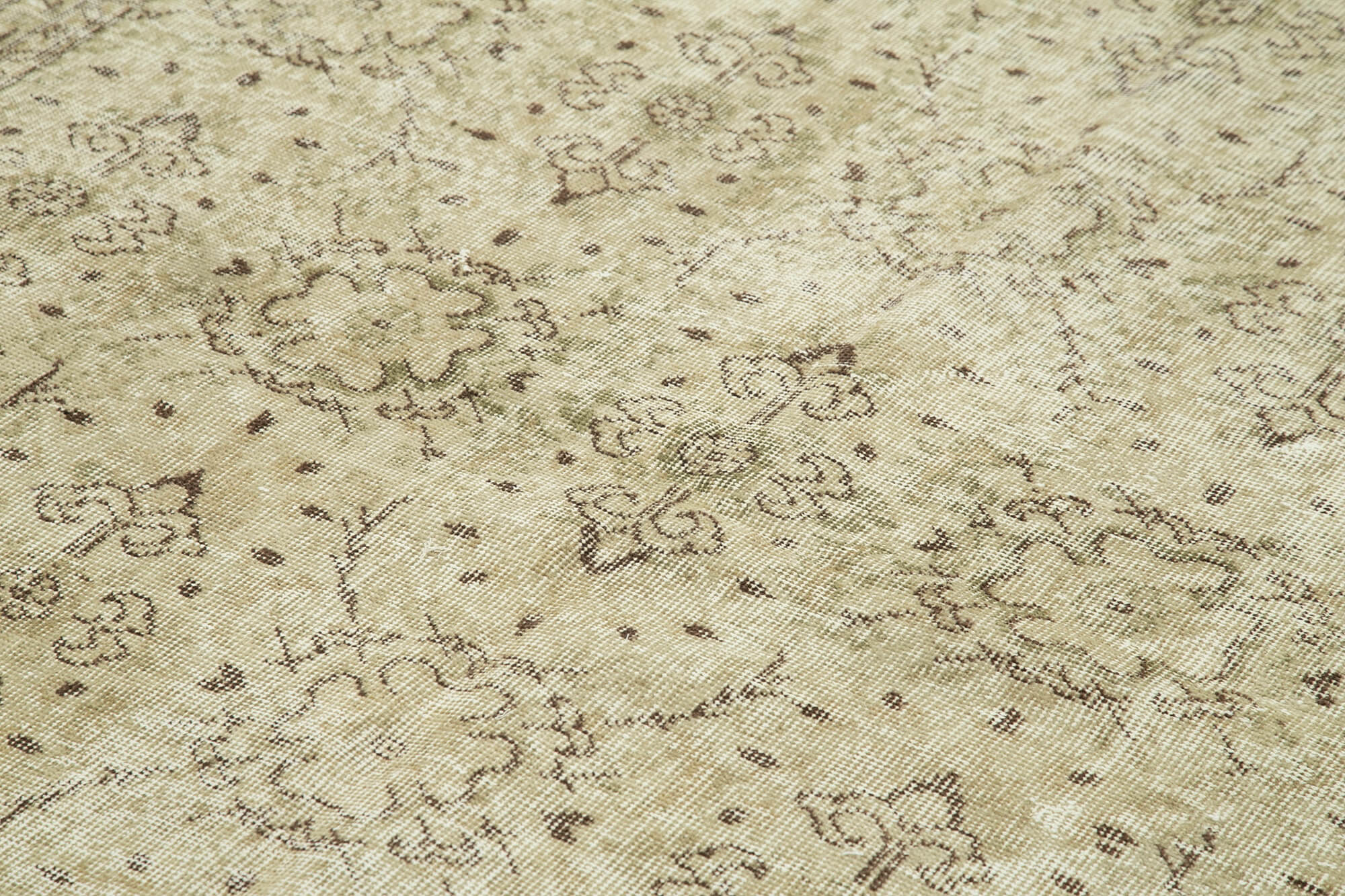 6x10 Beige Turkish Vintage Area Rug - 39098