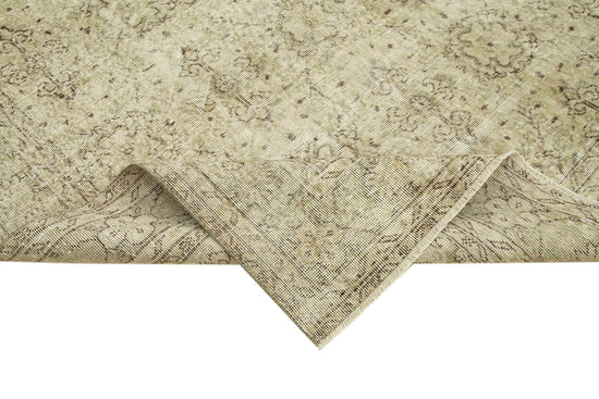 6x10 Beige Turkish Vintage Area Rug - 39098