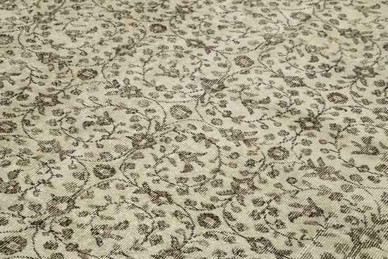7x10 Beige Turkish Vintage Area Rug - 39100