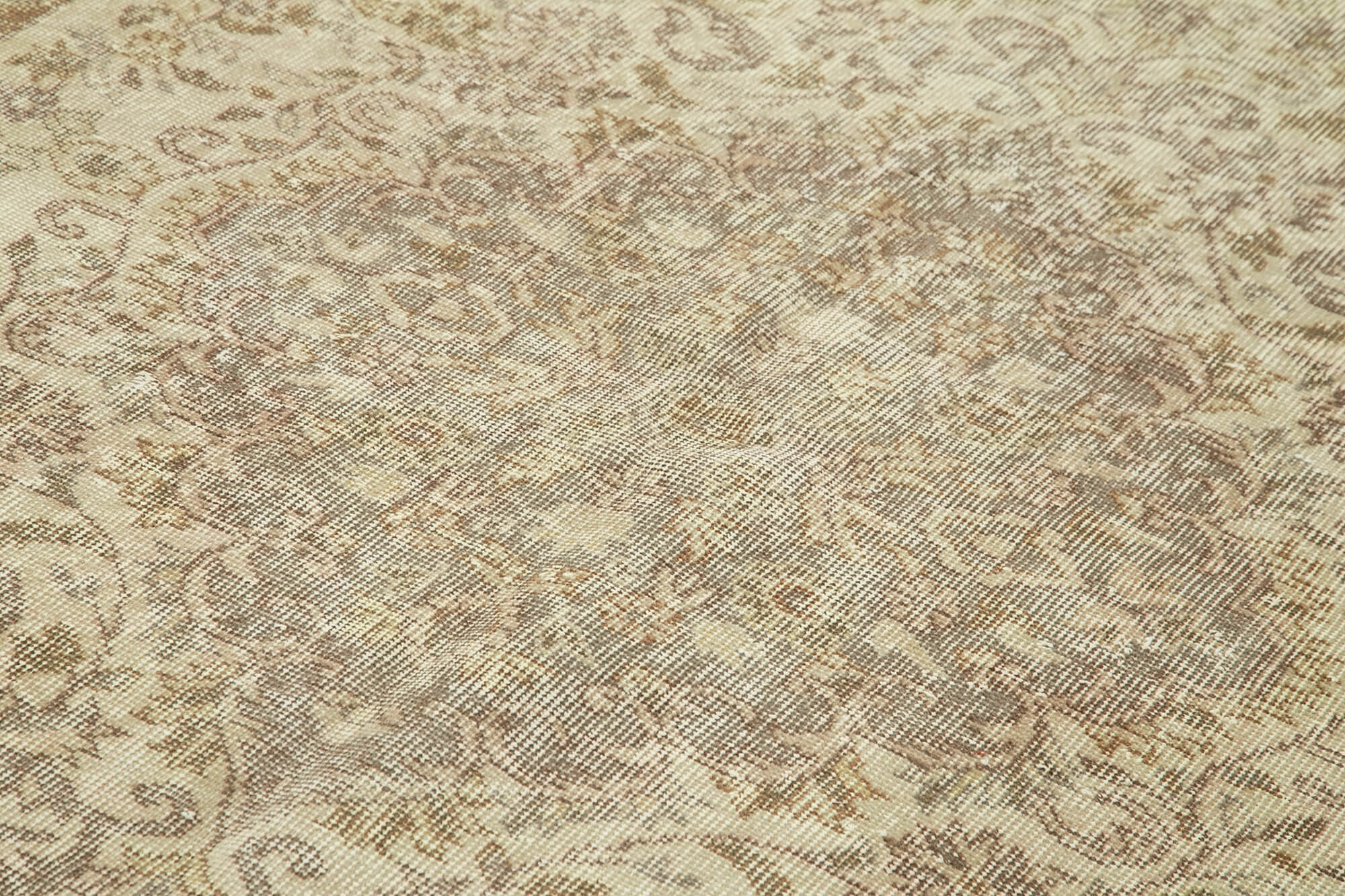 6x10 Beige Turkish Vintage Area Rug - 39102