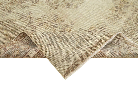 6x10 Beige Turkish Vintage Area Rug - 39102