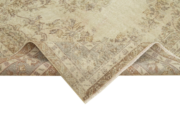 6x10 Beige Turkish Vintage Area Rug - 39102