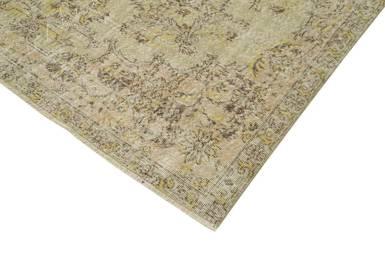 7x10 Beige Turkish Vintage Area Rug - 39105