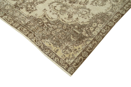 6x10 Beige Turkish Vintage Area Rug - 39119