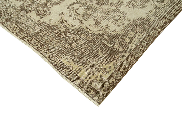6x10 Beige Turkish Vintage Area Rug - 39119